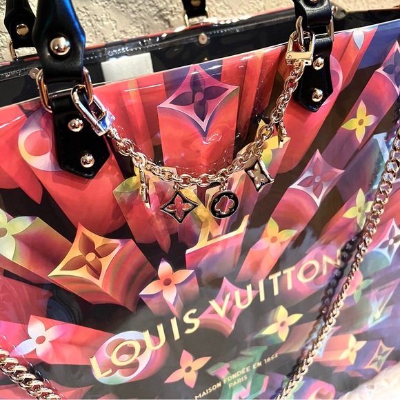 Louis Vuitton LV Large Shopping Bag Tote Crossbody Bag with PVC/TPU - Picture 5 of 12